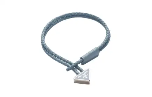 PRADA Leather, Enamel, Metal Bracelets Men's Blue