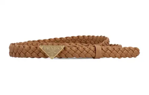 PRADA Leather Belts Women's Brown 