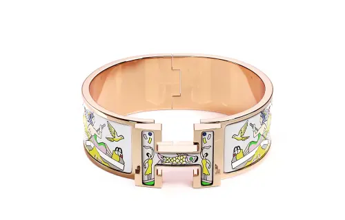HERMES Clic H Bracelets Women's Gold