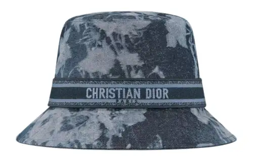 DIOR Cotton Bucket Hats Women's Dark Blue