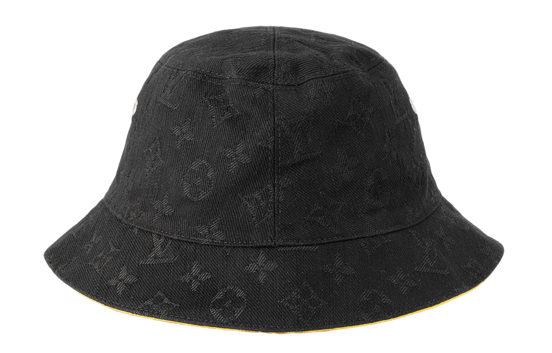 Мужская панама Louis Vuitton (черно-желтая)