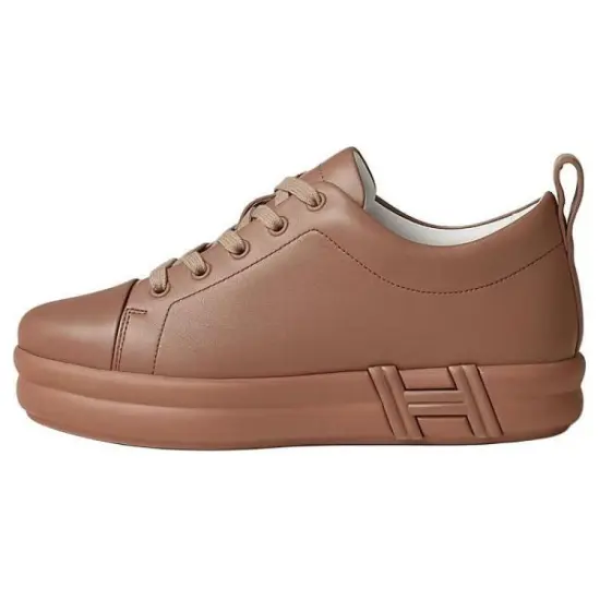 HERMES Happy Skateboard Shoes Women's Low-Top Brown