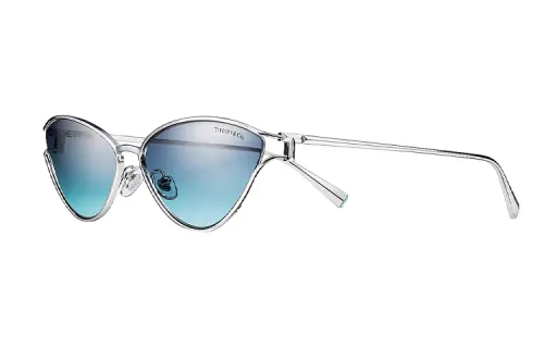TIFFANY & CO. Metal Cat Eye Sunglasses Women's Silver