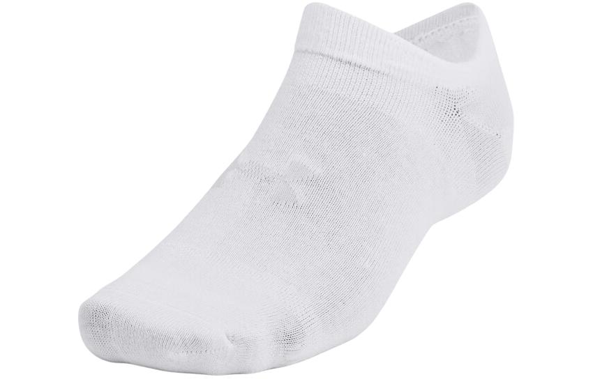 Under Armour Essential No Show Socks Unisex 6 Pack White