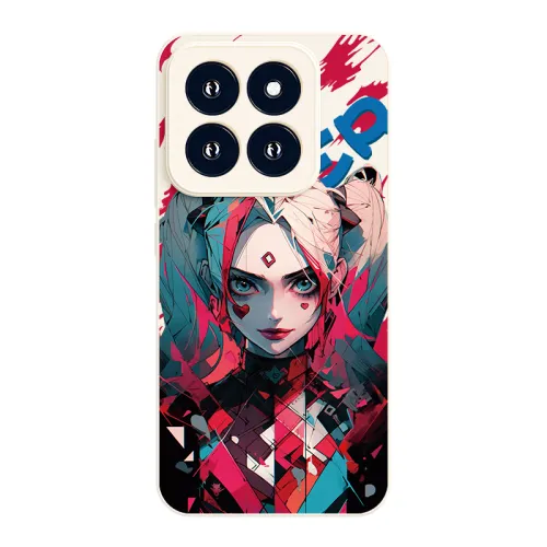 Small bones, matte material, high-end, trendy and cool personality, Harley Quinn, European and American style, Internet celebrity matte, mobile phone case, suitable for Redmi note13pro+/12pro/k70e/k60/k50pro/k40pro/NOTE11pro business style