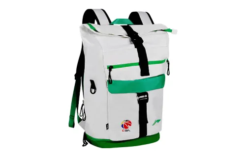 Li Ning CBA Collection Polyester Backpack Unisex White Green