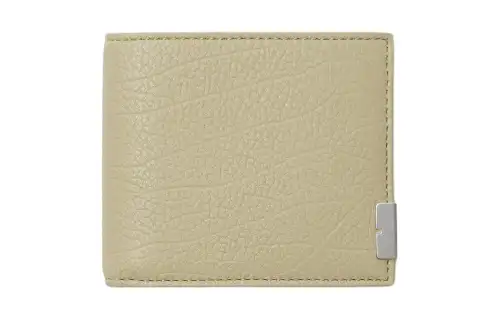 Burberry Grain Leather Wallet Men's Light Khaki