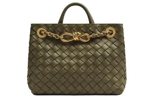 Bottega Veneta Andiamo Sheepskin Shoulder Bag, Crossbody Bag, Handbag Small Women's Mustard