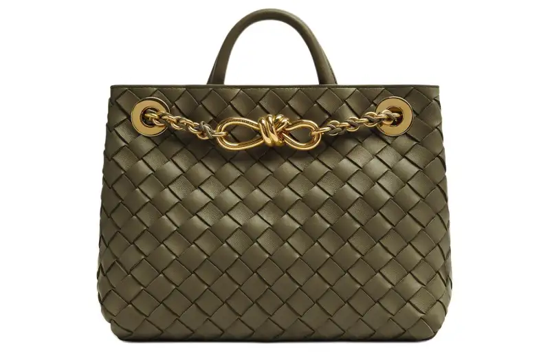 Bottega Veneta Andiamo Sheepskin Shoulder Bag, Crossbody Bag, Handbag Small Women's Mustard