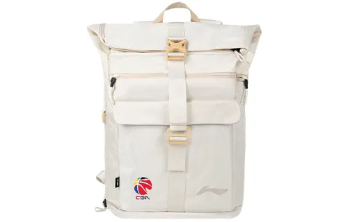 Li Ning CBA Collection Polyester Backpack Regular Unisex Ecru