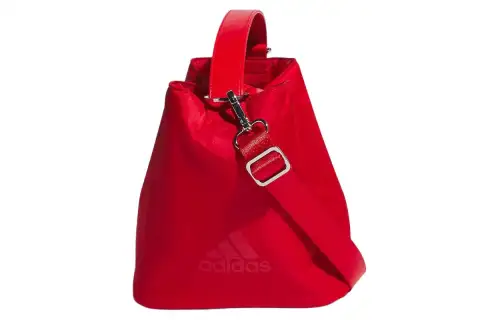 Adidas, adjustable regenerated straps, red one-shoulder bag, with your logo imprint