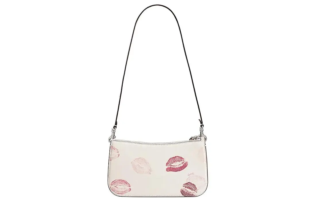 COACH Penn Cow Leather Crossbody Bag, Shoulder Bag Small Women's Silver & Chalk Multicolor
