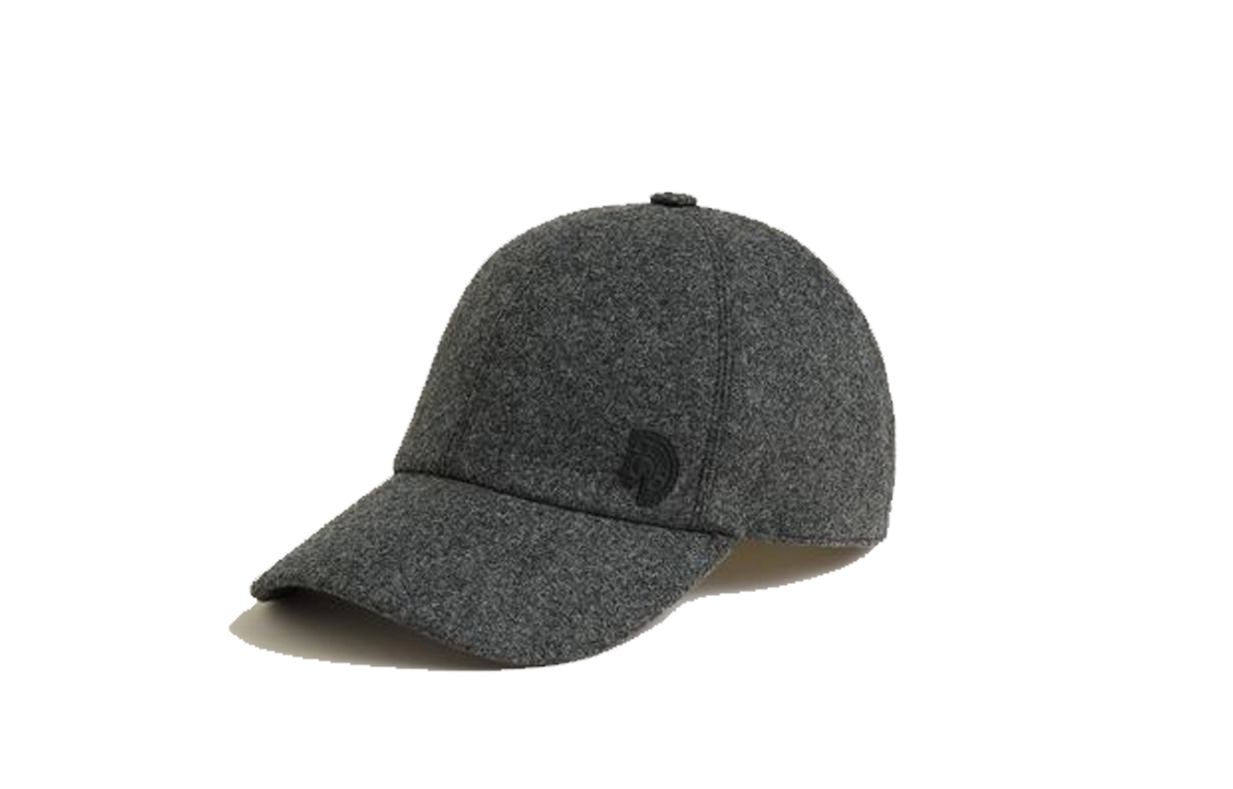 HERMES Wool Baseball Caps Men's Gray