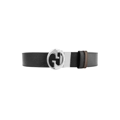 GUCCI GG Cow Leather Belts Men's Width 4cm
