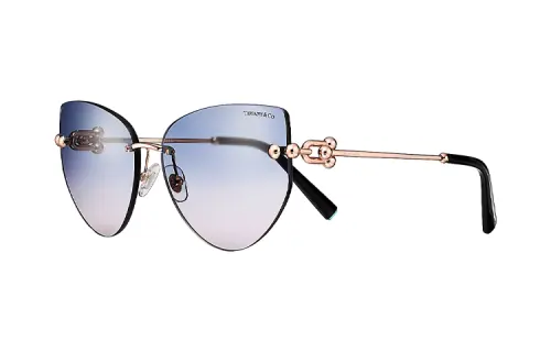 TIFFANY & CO. Metal Butterfly Sunglasses Women's Rose Gold