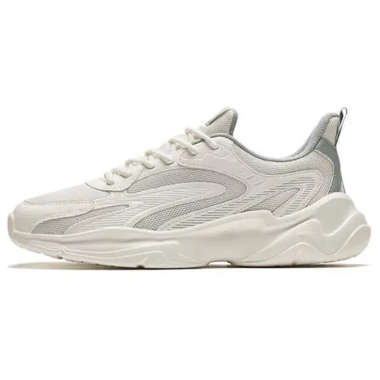 ANTA Casual Shoes Women's Low-Top Ivory White/Tale Green