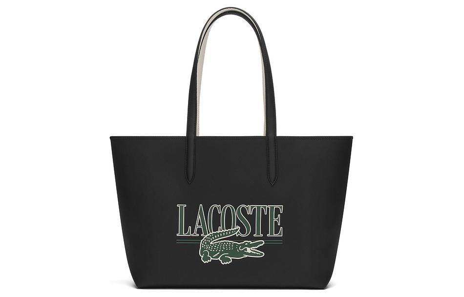 Женская сумка LACOSTE Реверсивный тоут (черно-белая)
