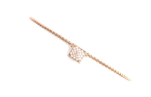 HERMES Clou D'H Diamond 18K Rose Gold Bracelets Women's Rose Gold