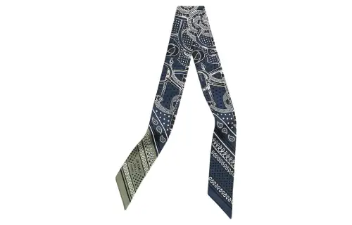HERMES Twilly Scarves Men's Blue