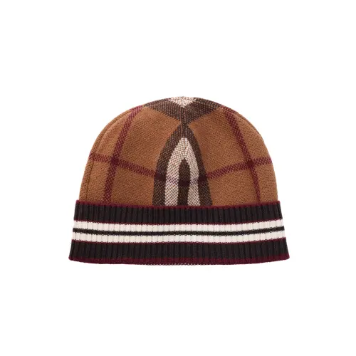Burberry Checked Turn-Up Brim Beanie