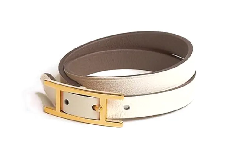HERMES Behapi Wristband, Hand Jewelry Women's White