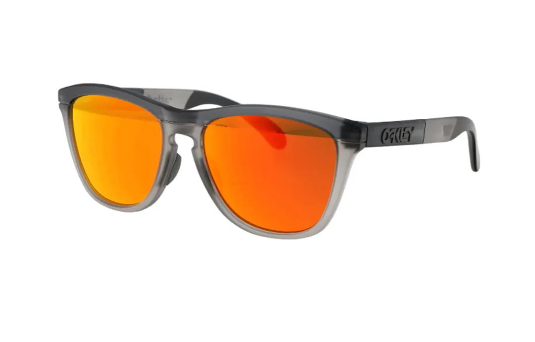 Oakley Acetate Irregular Shape Sunglasses Men's Gray
