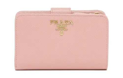 PRADA Leather Wallet Women's Pink