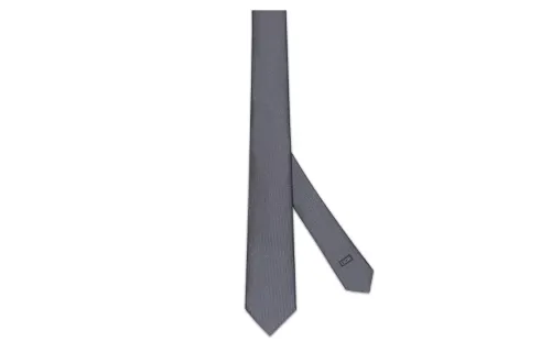DIOR Mulberry Silk Ties Men's Gray