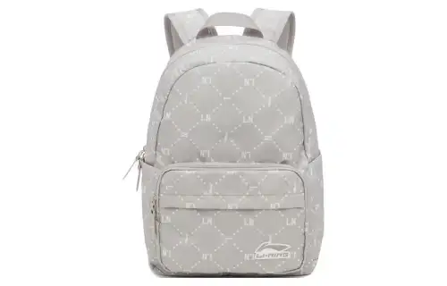 Li Ning Polyester Backpack Regular Unisex White Gray