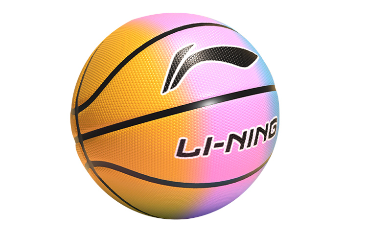 Li Ning Rubber Basketball Pink Yellow Blue Size 7 Training Unisex
