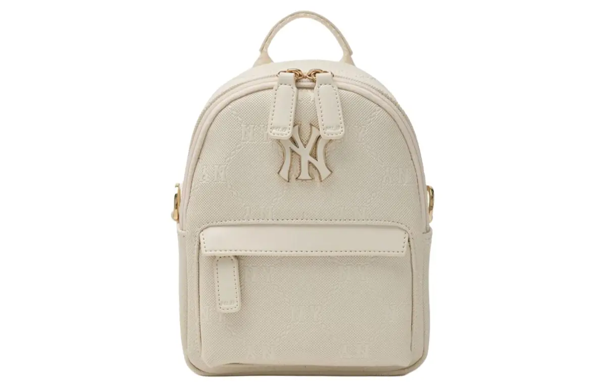 MLB Artificial Leather Backpack Mini Men's Cream