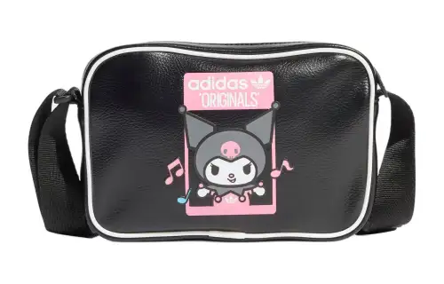 Adidas Originals Kuromi, Collaboration Polyurethane Crossbody Bags Small Women's Black