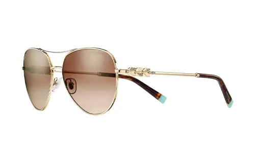TIFFANY & CO. Metal Aviator Sunglasses Women's Gold