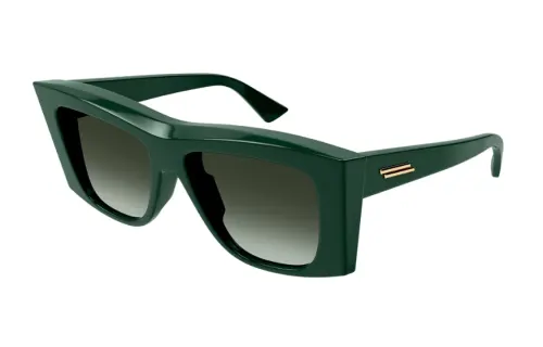 Bottega Veneta Acetate Irregular Shape Sunglasses Women's Green