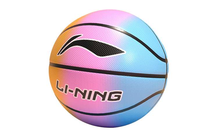 Li Ning Rubber Basketball Pink Yellow Blue Size 7 Training Unisex