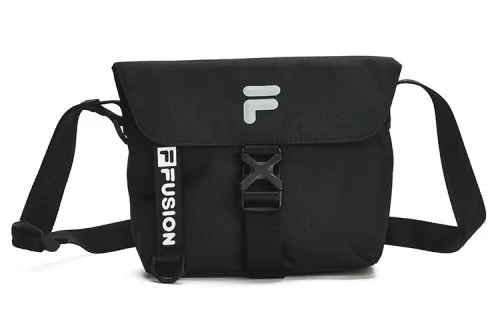 FILA FUSION Fabric Crossbody Bags Regular Unisex Pitch Black