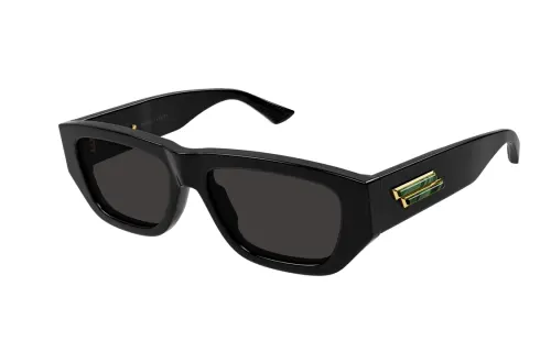 Bottega Veneta Recycled Acetate Irregular Shape Sunglasses Unisex Black