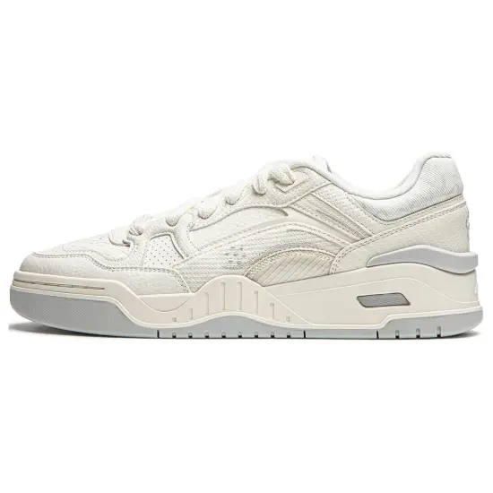 LINING Moon White 2.0 Skateboard Shoes Men Low-Top Ecru