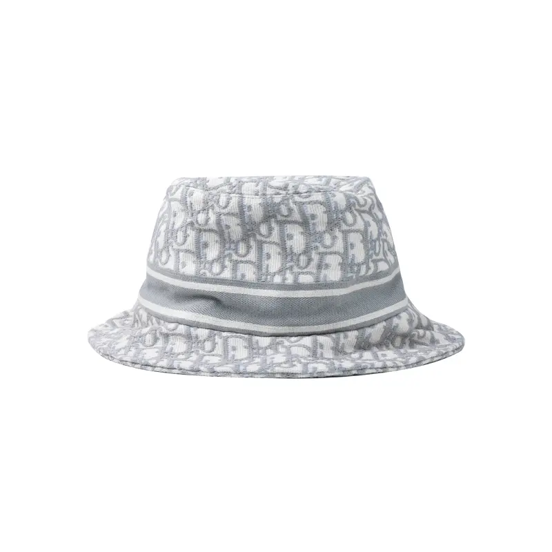 DIOR Cotton Bucket Hats Women's Gray White