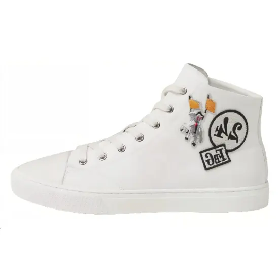 HERMES Skateboard Shoes Men High-Top White