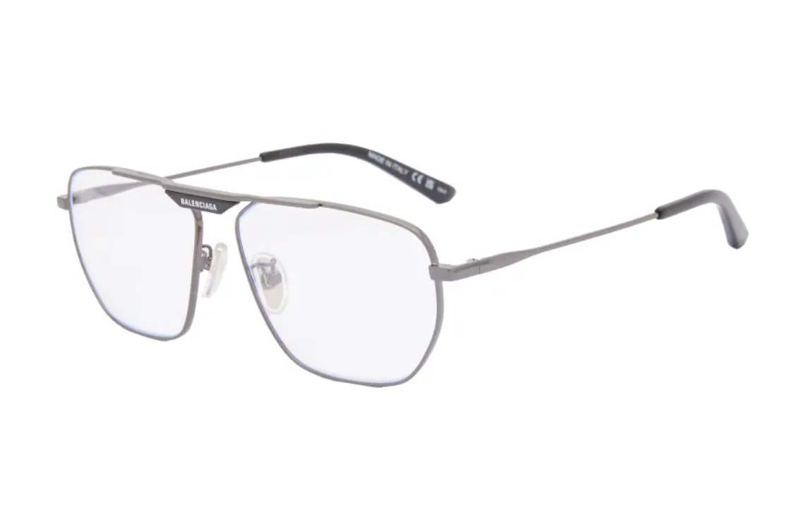 Balenciaga Acetate Metal Irregular Shape Sunglasses Men's Gray