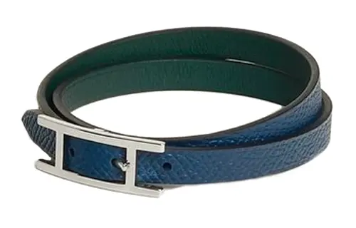 HERMES Behapi Wristband, Hand Jewelry Men's Blue