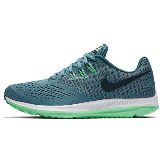 Nike Zoom Winflo 4 Vintage Basketball Shoes Men Mid-top Blue/Green