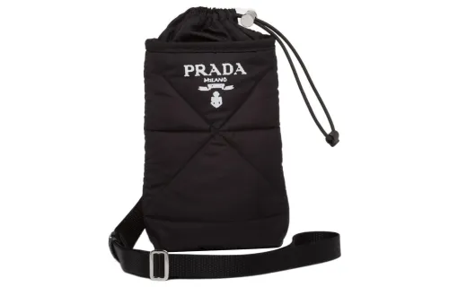 PRADA Fabric Laptop Bag, Crossbody Bag, Shoulder Bag Men's Black