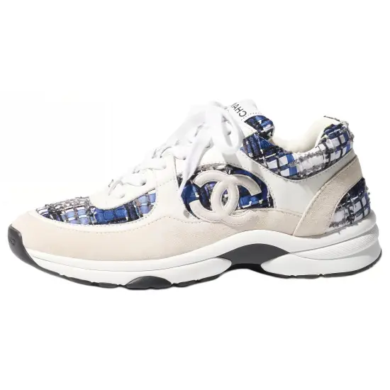 CHANEL Sneaker 'Dark Blue Tweed'