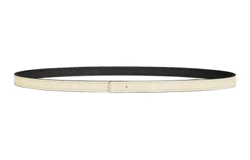 HERMES Double sided Leather Belts Women's White