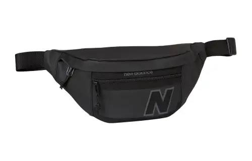 New Balance Embossed Polyurethane Shoulder Bag, Crossbody Bag, Fanny Pack Unisex Black