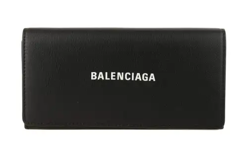 Balenciaga Leather Wallet Men's Black