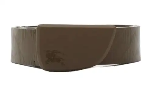 Burberry Wrinkle Design Leather Belts Men's Brown Width 3.5CM