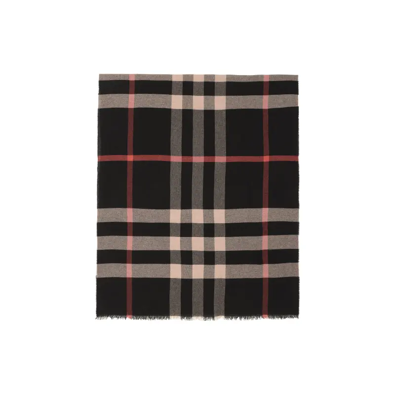 Burberry Sheep Wool Knit Scarves Unisex Multicolor
